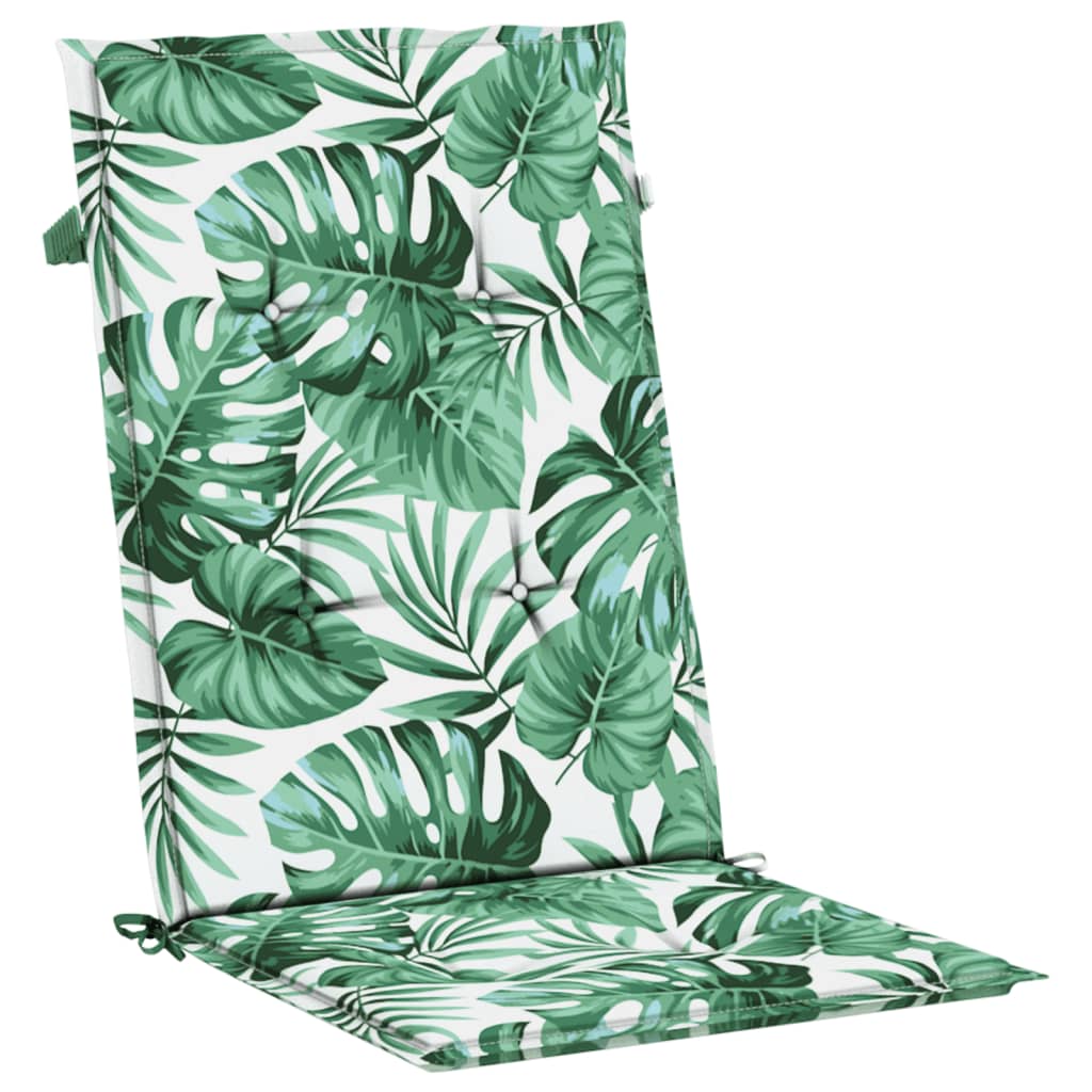 Podušky Na Židli S Vysokým Opěradlem 6 Ks Vzor Listů Textil