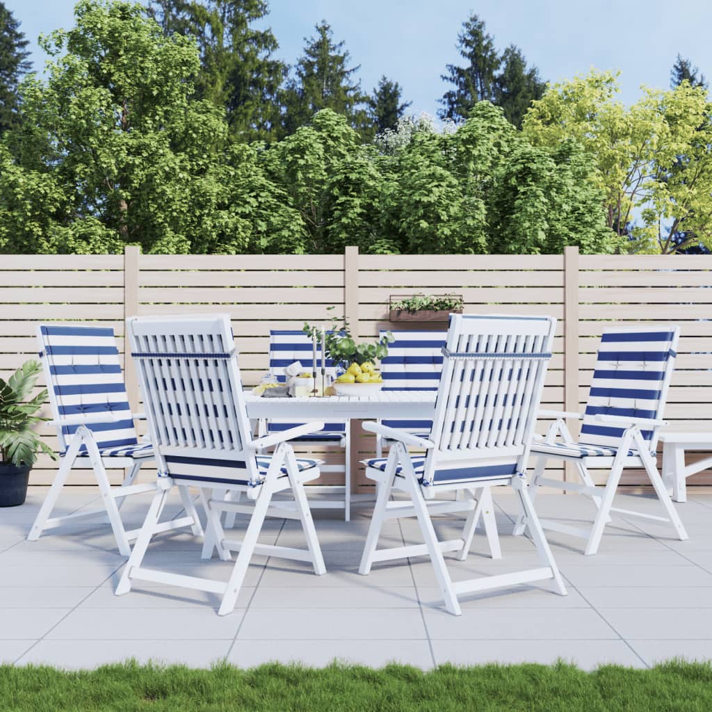 Podušky Na Židli S Vysokým Opěradlem 4 Ks Vzor Listů Textil