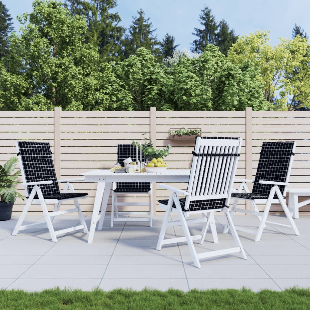 Podušky Na Židli S Vysokým Opěradlem 4 Ks Vzor Listů Textil