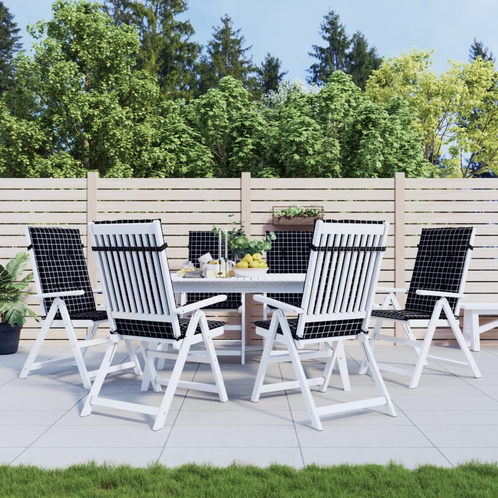 Podušky Na Židli S Vysokým Opěradlem 4 Ks Vzor Listů Textil