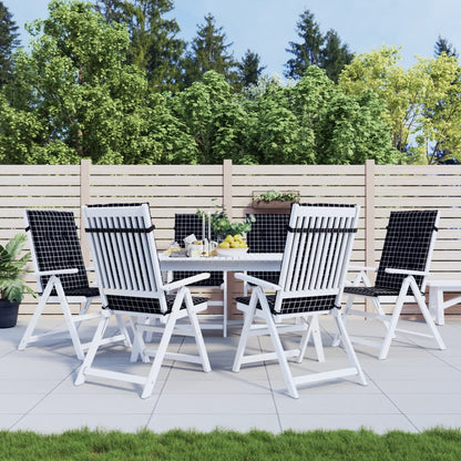 Podušky Na Židli S Vysokým Opěradlem 4 Ks Vzor Listů Textil