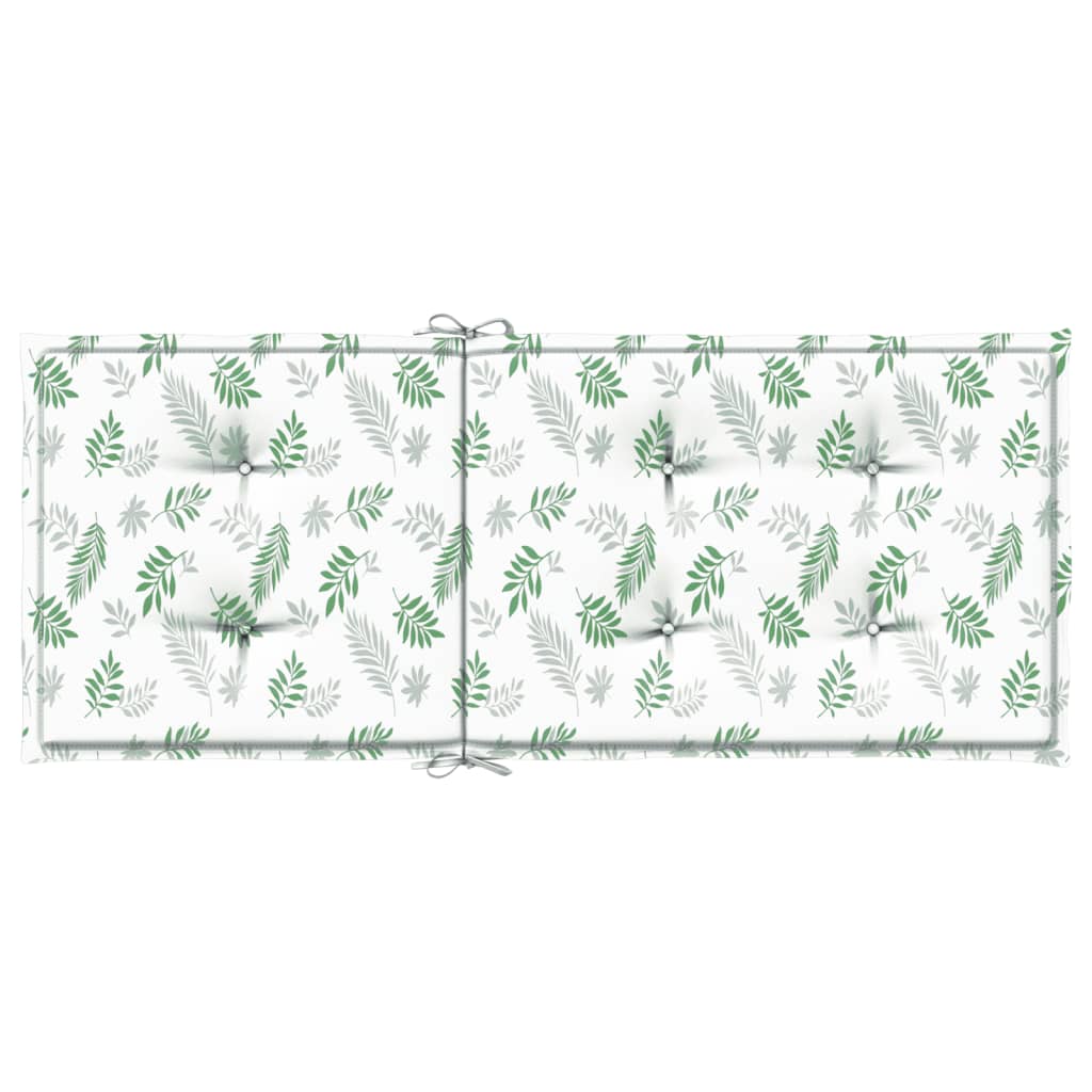 Podušky Na Židli S Vysokým Opěradlem 4 Ks Vzor Listů Textil