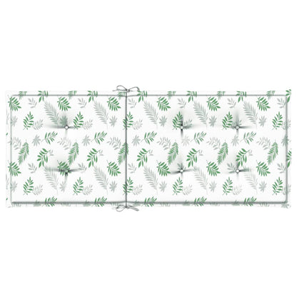 Podušky Na Židli S Vysokým Opěradlem 4 Ks Vzor Listů Textil