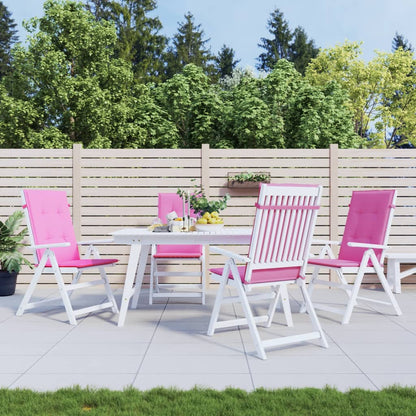 Podušky Na Židli S Vysokým Opěradlem 4 Ks Vzor Listů Textil