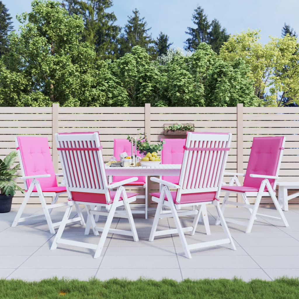 Podušky Na Židli S Vysokým Opěradlem 4 Ks Vzor Listů Textil