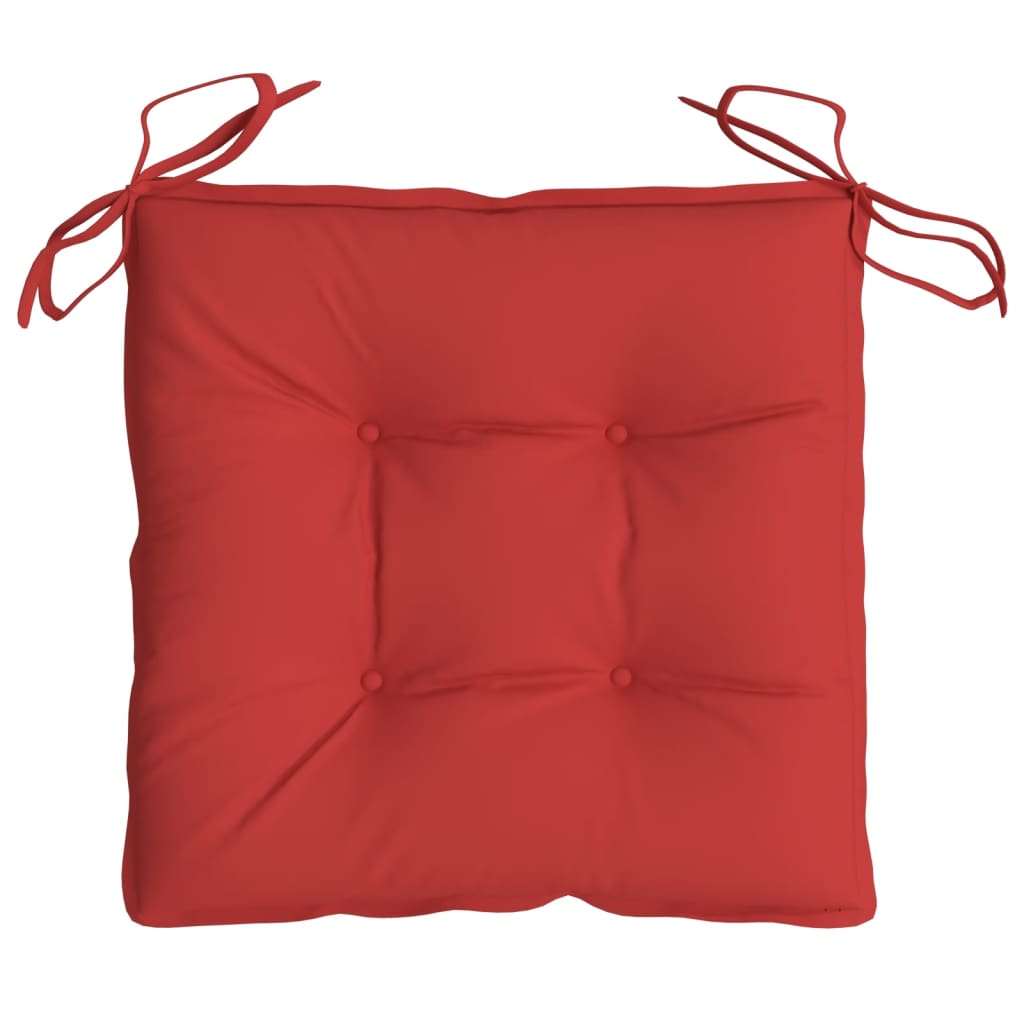 Podušky na židli 2 ks červené 40 x 40 x 7 cm látka oxford