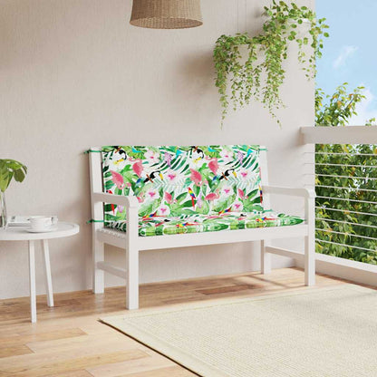 Podušky Na Zahradní Lavici 2 Ks Vzor Listů 150X50X7 Cm Textil