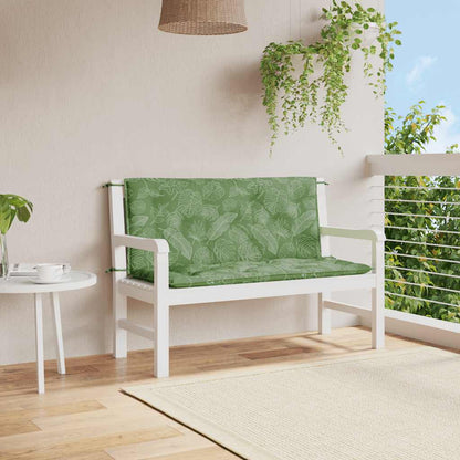 Podušky Na Zahradní Lavici 2 Ks Vzor Listů 150X50X7 Cm Textil