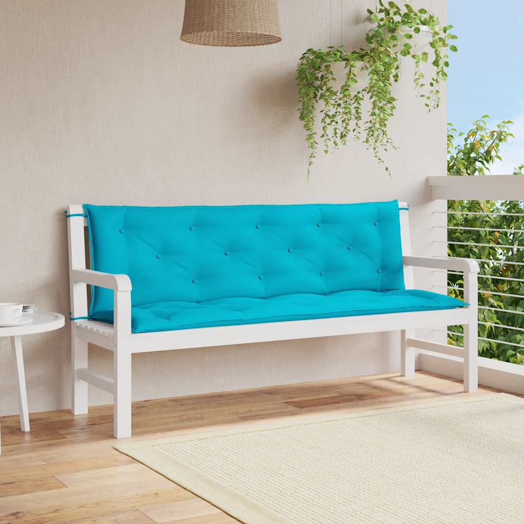 Podušky Na Zahradní Lavici 2 Ks Vzor Listů 150X50X7 Cm Textil