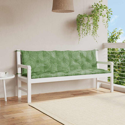 Podušky Na Zahradní Lavici 2 Ks Vzor Listů 150X50X7 Cm Textil