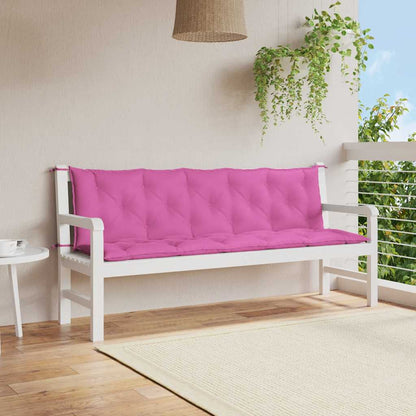 Podušky Na Zahradní Lavici 2 Ks Vzor Listů 150X50X7 Cm Textil