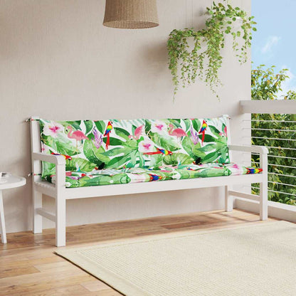 Podušky Na Zahradní Lavici 2 Ks Vzor Listů 150X50X7 Cm Textil