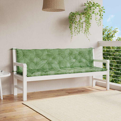 Podušky Na Zahradní Lavici 2 Ks Vzor Listů 150X50X7 Cm Textil