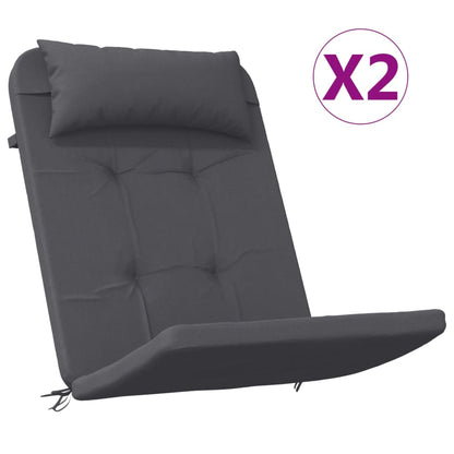 Podušky Na Židli Adirondack 2 Ks Antracitové Oxfordská Látka