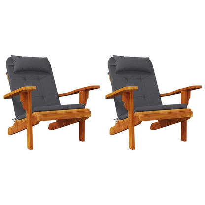 Podušky Na Židli Adirondack 2 Ks Antracitové Oxfordská Látka