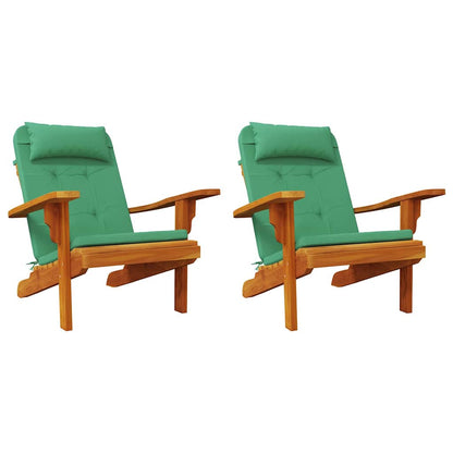 Polštáře Na Židle 2 Pcs Oxford Látka Zelená 58 X 77 X 4,5 Cm