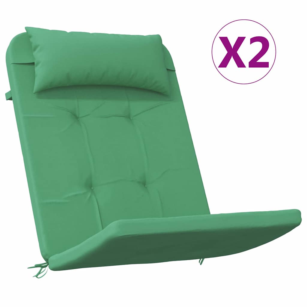Polštáře Na Židle 2 Pcs Oxford Látka Zelená 58 X 77 X 4,5 Cm