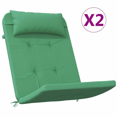 Polštáře Na Židle 2 Pcs Oxford Látka Zelená 58 X 77 X 4,5 Cm