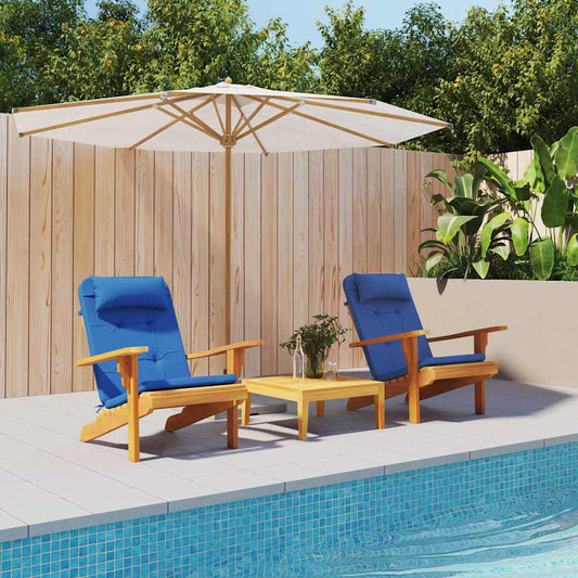 Polštáře Na Židle 2 Pcs Oxford Látka Modrá 58 X 77 X 4,5 Cm