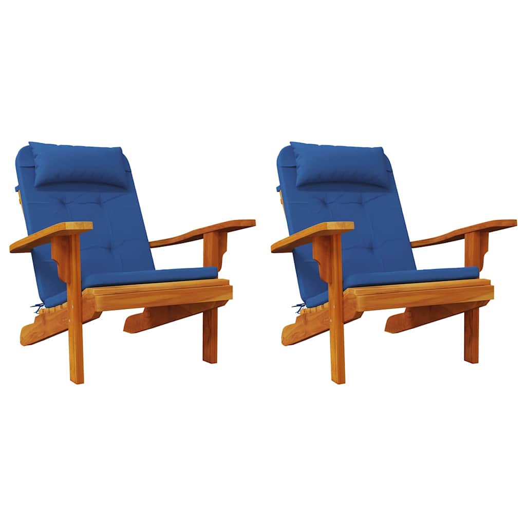 Polštáře Na Židle 2 Pcs Oxford Látka Modrá 58 X 77 X 4,5 Cm