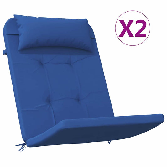 Polštáře Na Židle 2 Pcs Oxford Látka Modrá 58 X 77 X 4,5 Cm