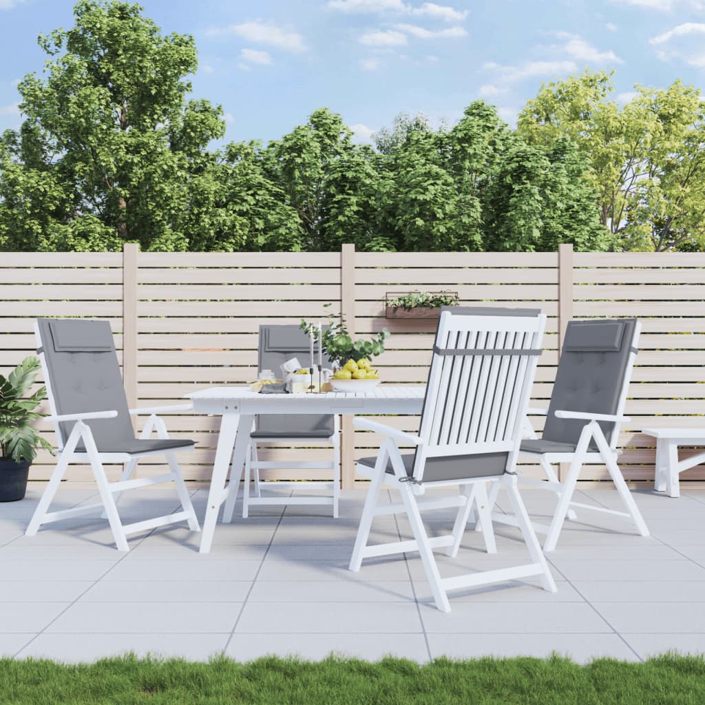 Podušky Na Židli S Vysokým Opěradlem 4 Ks Černé Látka Oxford