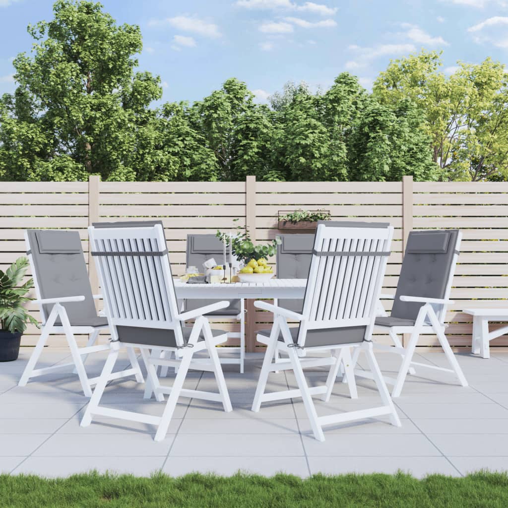 Podušky Na Židli S Vysokým Opěradlem 4 Ks Černé Látka Oxford