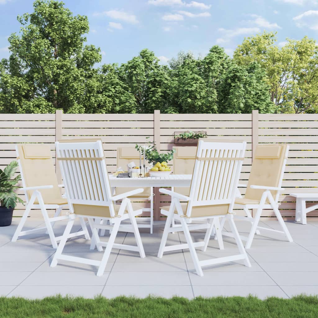 Podušky Na Židli S Vysokým Opěradlem 4 Ks Černé Látka Oxford