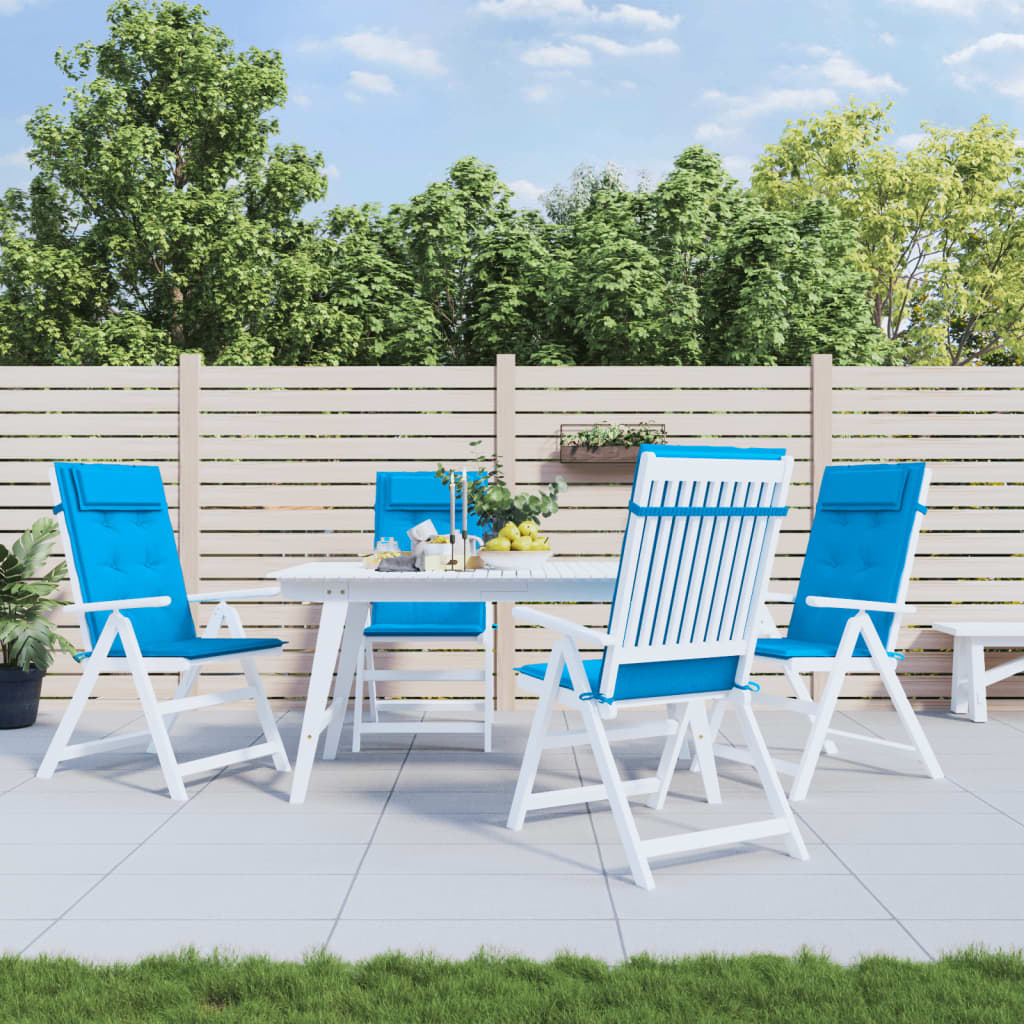 Podušky Na Židli S Vysokým Opěradlem 4 Ks Černé Látka Oxford