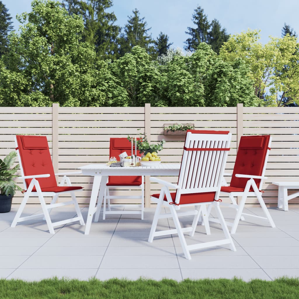 Podušky Na Židli S Vysokým Opěradlem 4 Ks Černé Látka Oxford