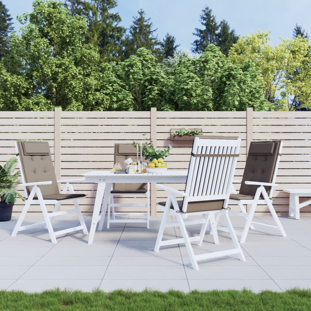 Podušky Na Židli S Vysokým Opěradlem 4 Ks Černé Látka Oxford