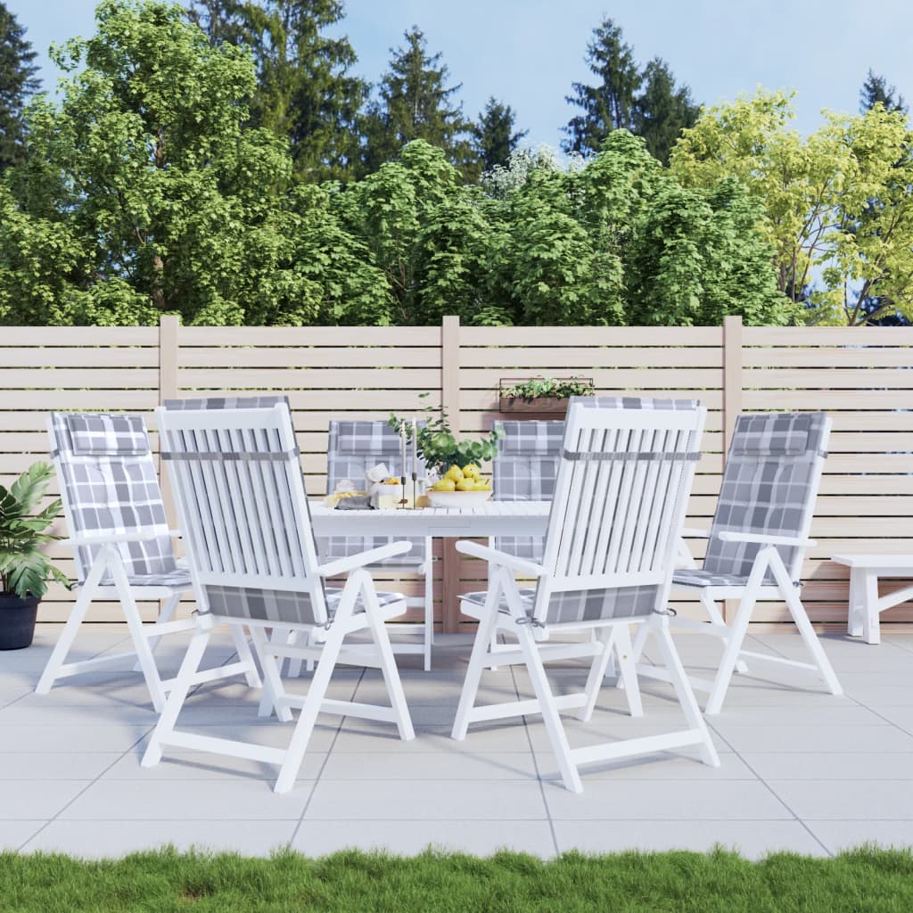 Podušky Na Židli S Vysokým Opěradlem 4 Ks Černé Látka Oxford