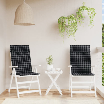 Podušky Na Židli S Vysokým Opěradlem 4 Ks Černé Látka Oxford