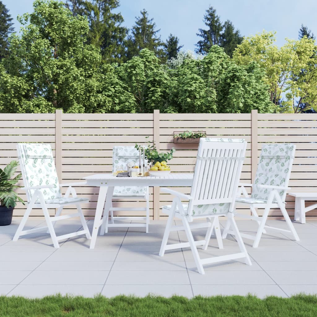 Podušky Na Židli S Vysokým Opěradlem 4 Ks Černé Látka Oxford