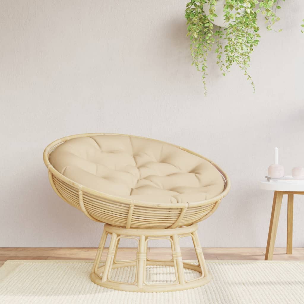 Kulatý Sedák Krémový Ø Oxfordská Tkanina