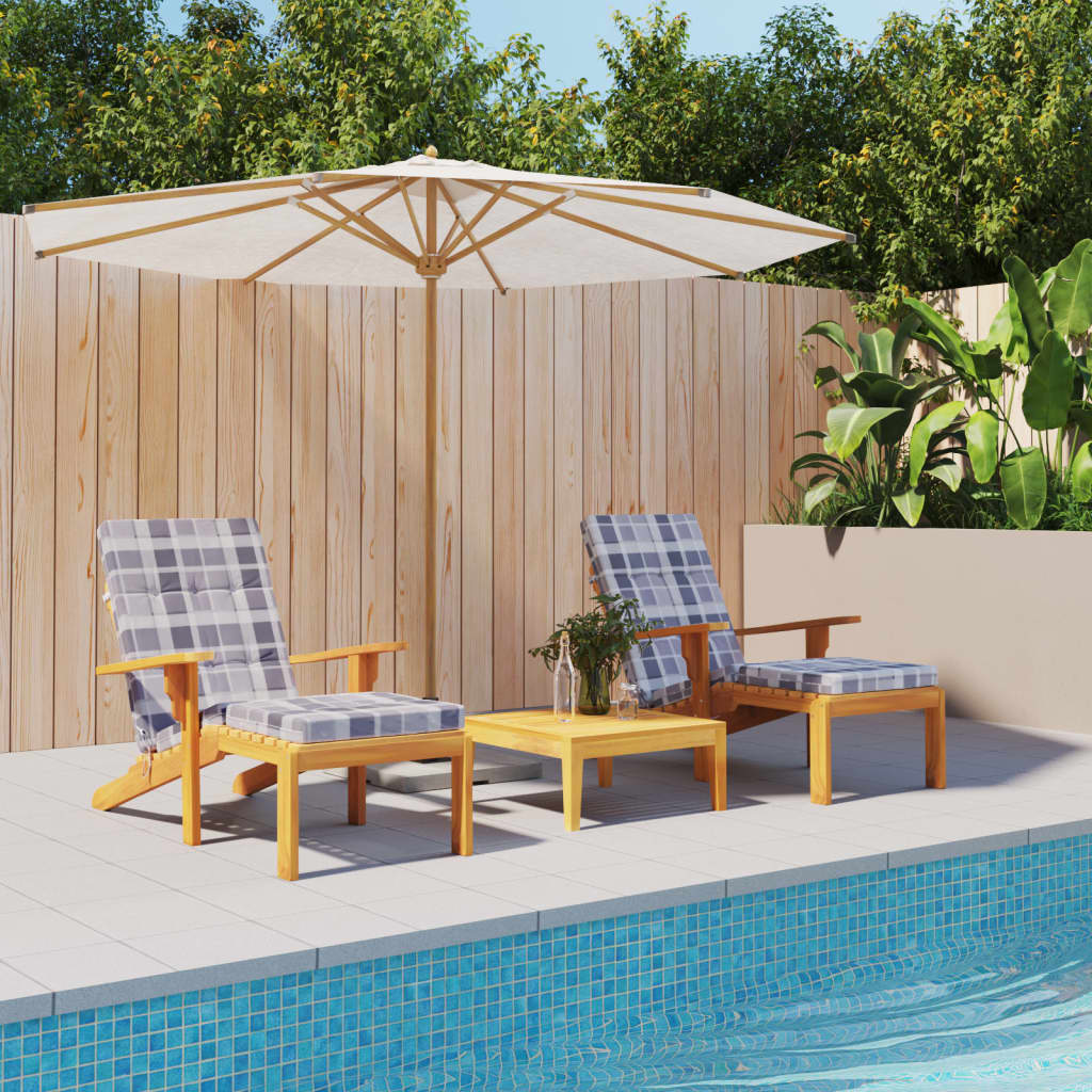 Podušky Na Polohovací Židli 2 Ks Šedé Oxfordská Látka