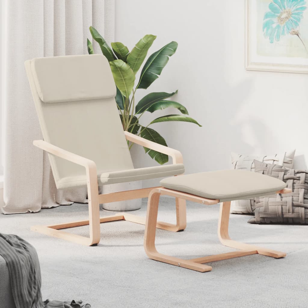 Relaxační Křeslo S Podnožkou Černé Textil