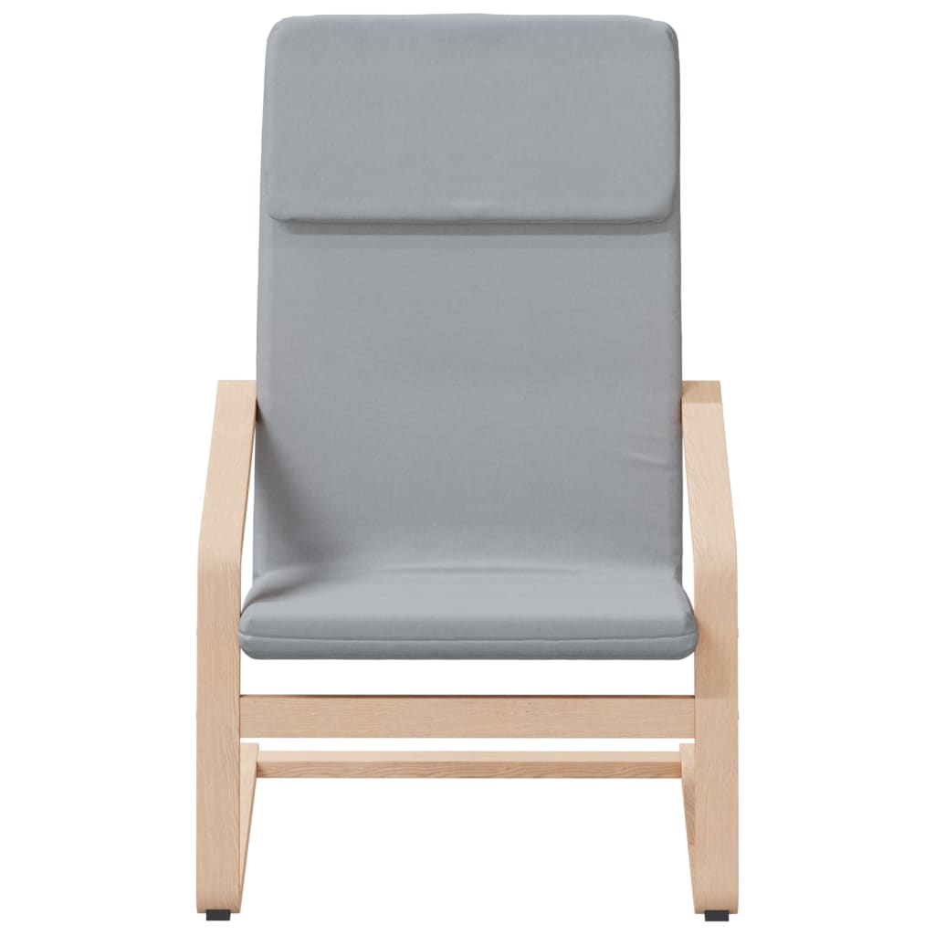 Relaxační Křeslo S Podnožkou Světle Šedé Textil