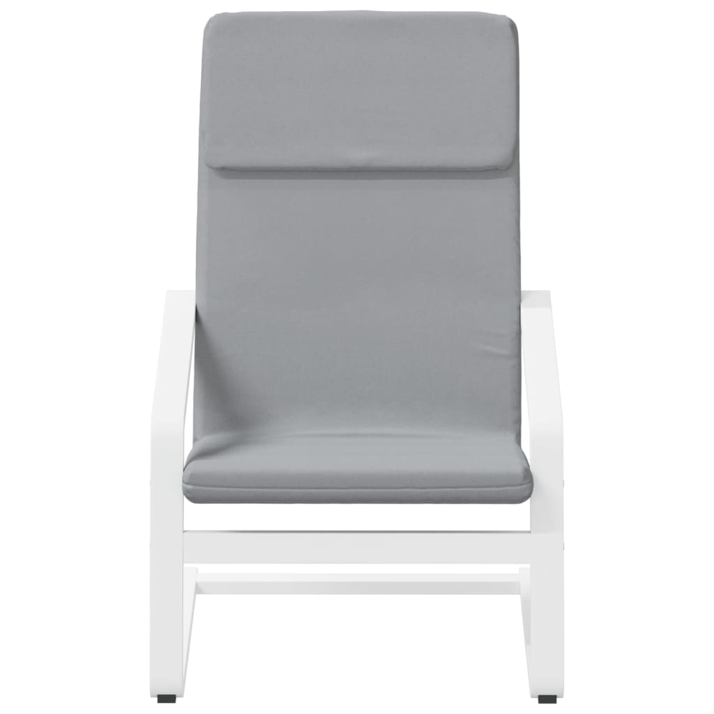 Relaxační Křeslo S Podnožkou Světle Šedé Textil