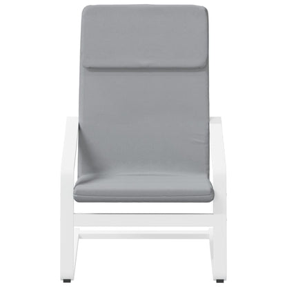 Relaxační Křeslo S Podnožkou Světle Šedé Textil