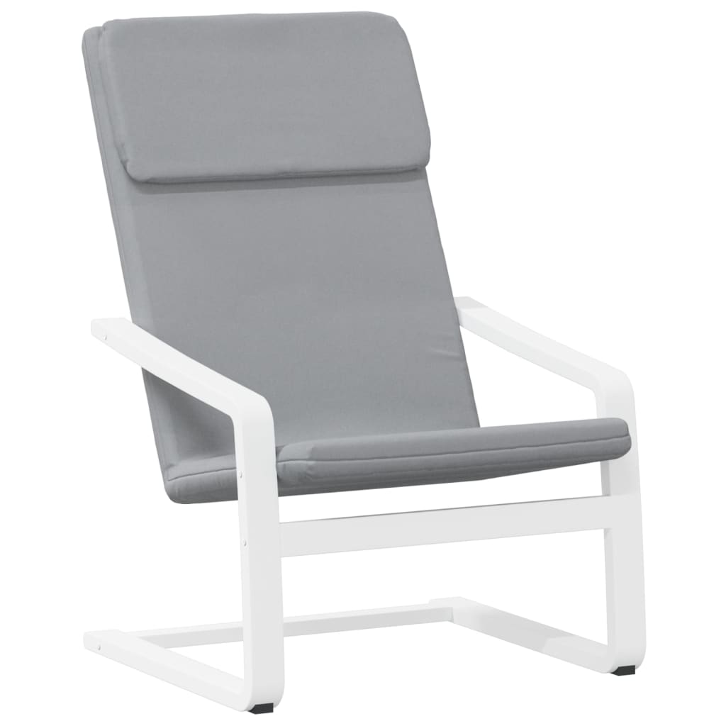 Relaxační Křeslo S Podnožkou Světle Šedé Textil