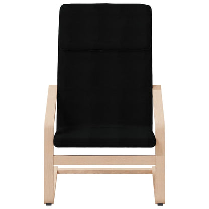 Relaxační Křeslo S Podnožkou Černé Textil