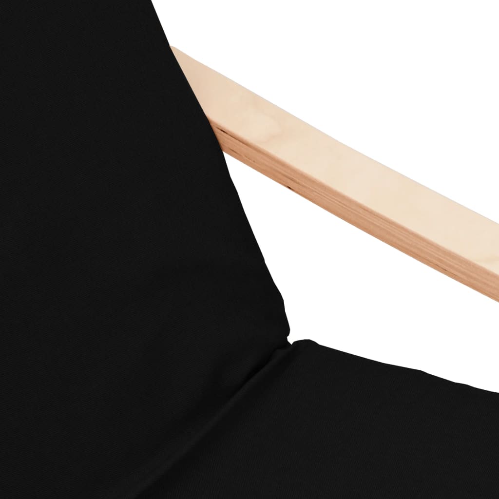 Relaxační Křeslo S Podnožkou Černé Textil