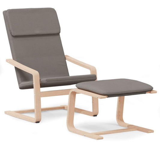 Relaxační Křeslo S Podnožkou Taupe Textil