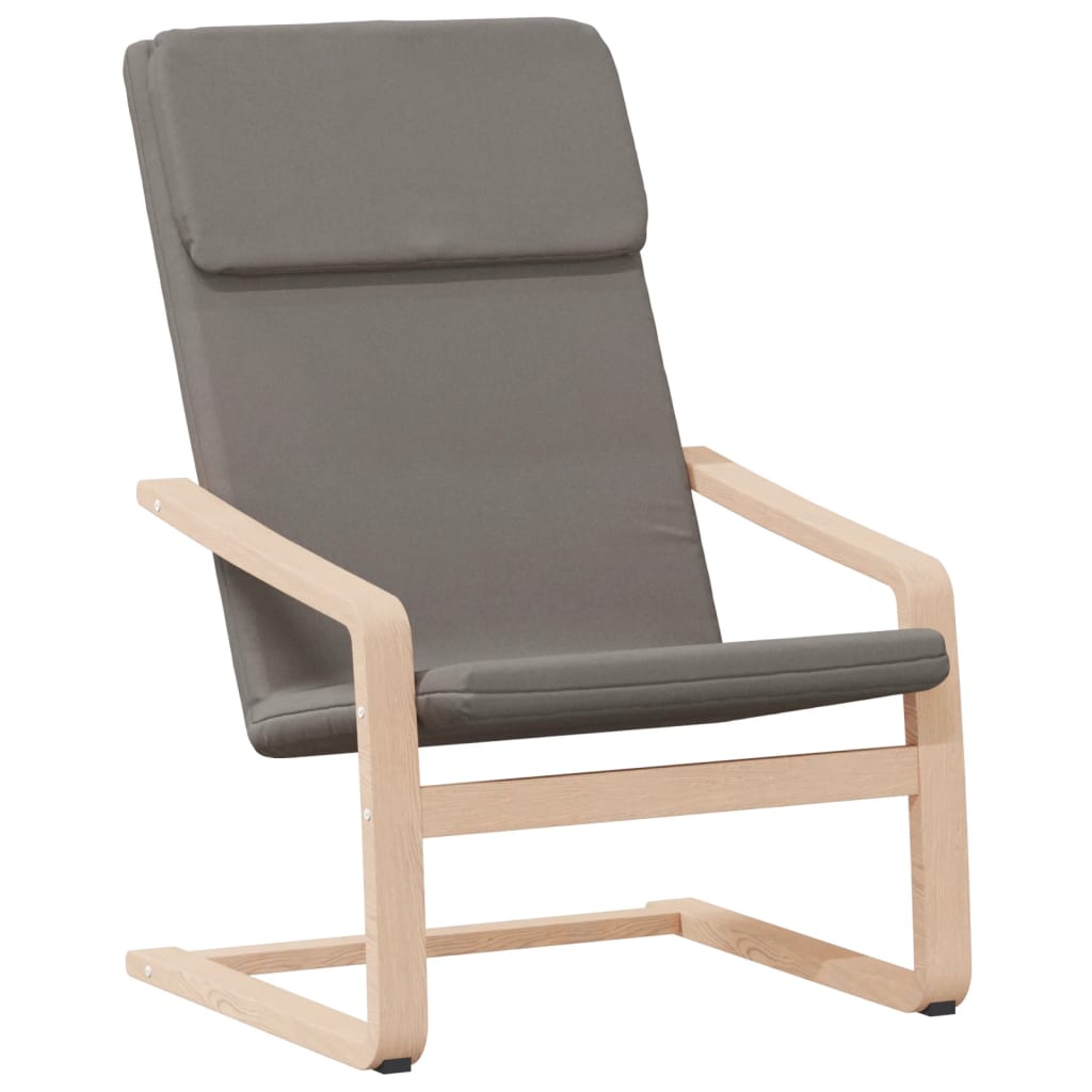 Relaxační Křeslo S Podnožkou Taupe Textil