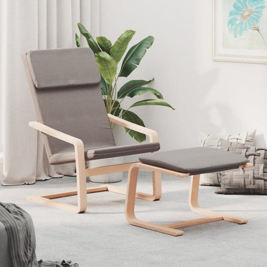 Relaxační Křeslo S Podnožkou Taupe Textil