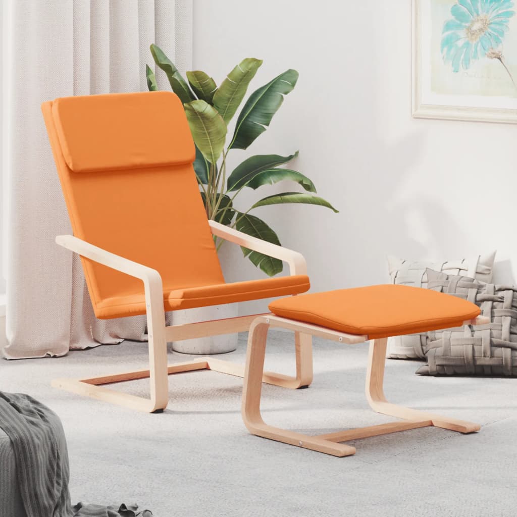Relaxační Křeslo S Podnožkou Tmavě Žluté Textil