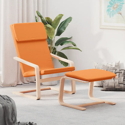 Relaxační Křeslo S Podnožkou Tmavě Žluté Textil