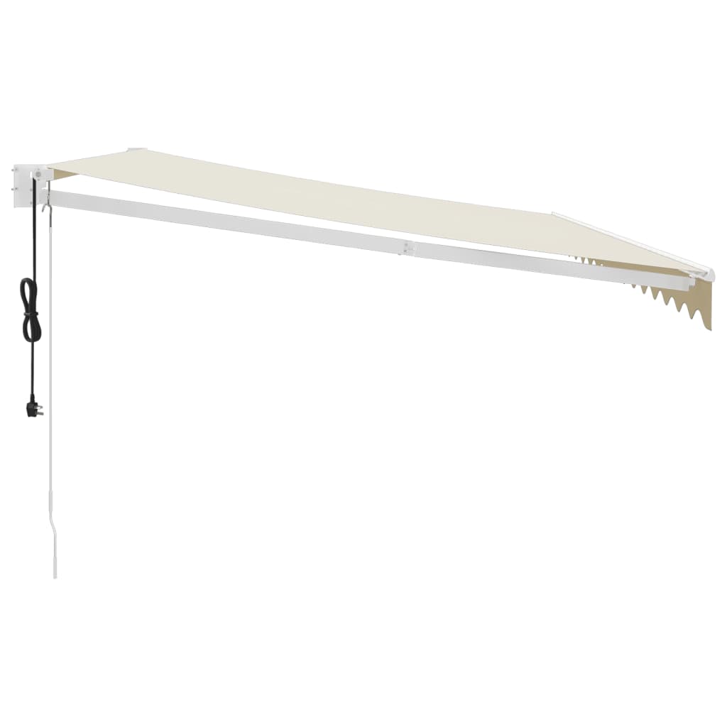 Automatická Zatahovací Markýza Krémová 4,5 X 3 M
