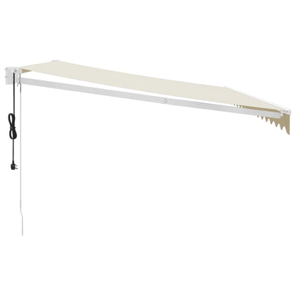 Automatická Zatahovací Markýza Krémová 4,5 X 3 M